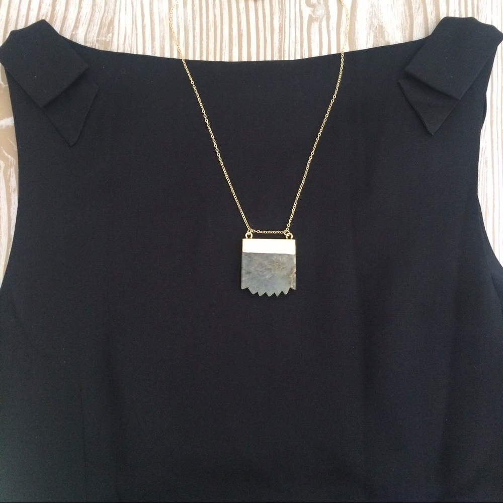 Natural Labradorite Slab Necklace